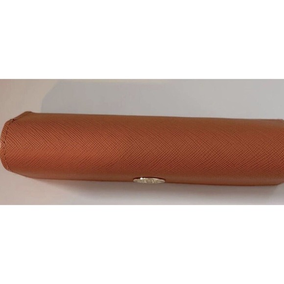 Tory Burch Orange Case Eyeglass Gold Eyeglasses Reading Glasses Logo Pouch Glass - Picture 6 of 8